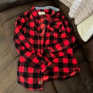 Thick fleece plaid shirt size small